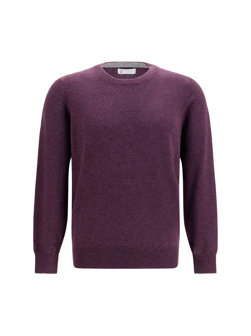 Dark Purple Crew Neck Sweater 1