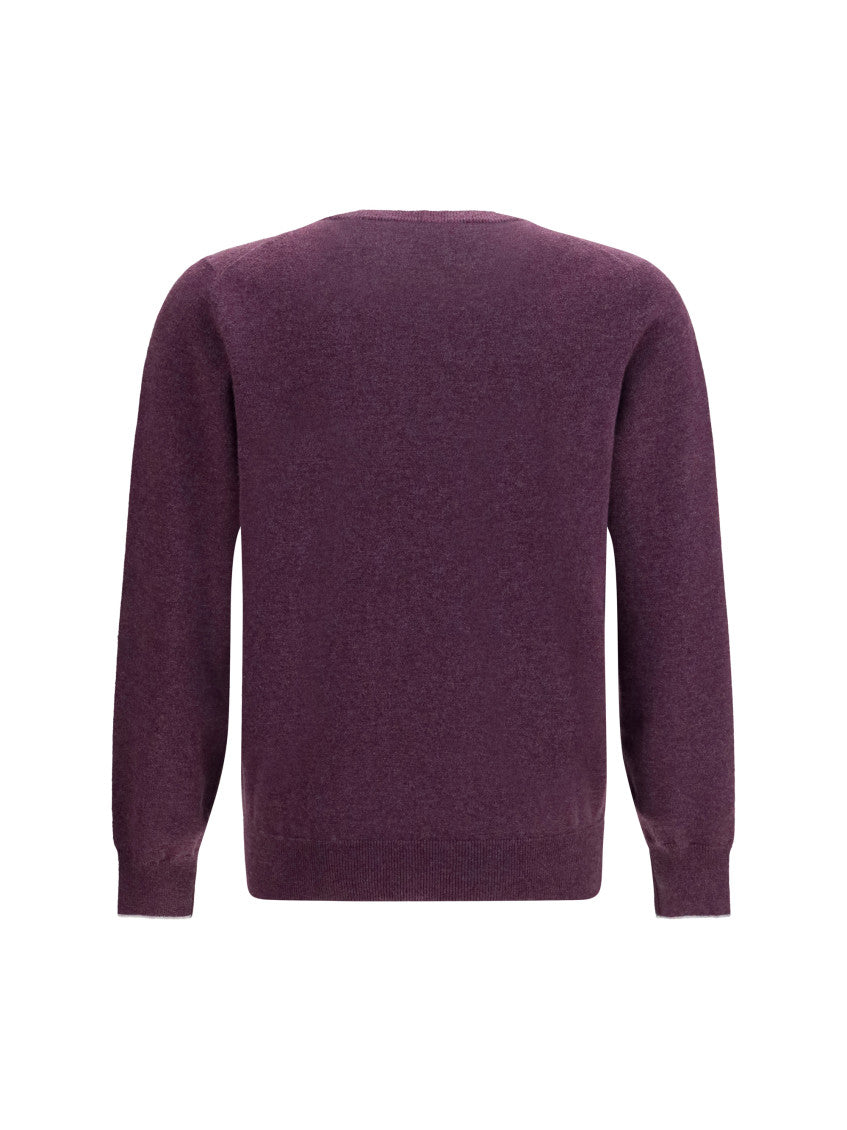 Dark Purple Crew Neck Sweater 2