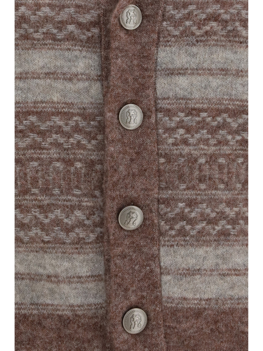 Brown Shawl Neck Cardigan 3