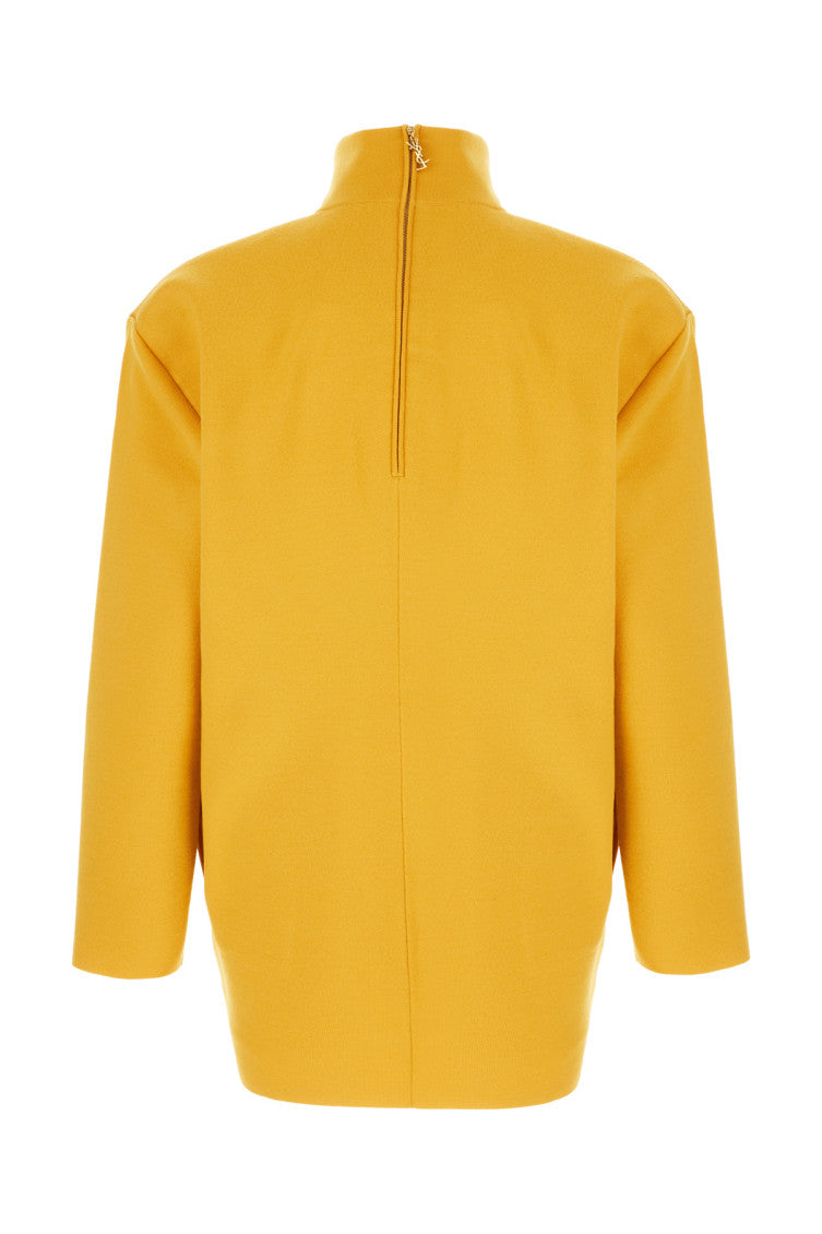 Yellow Solid Turtle Neck Sweater 2
