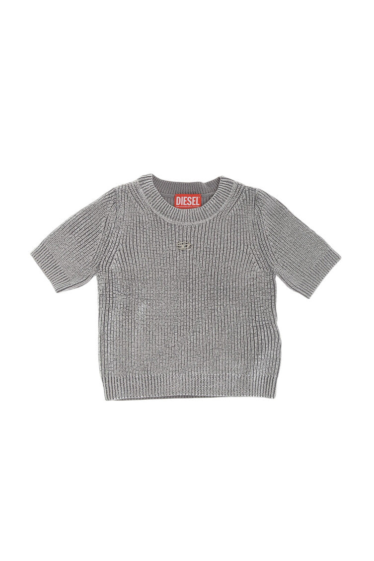 Girls Grey Knitted Sweater 1