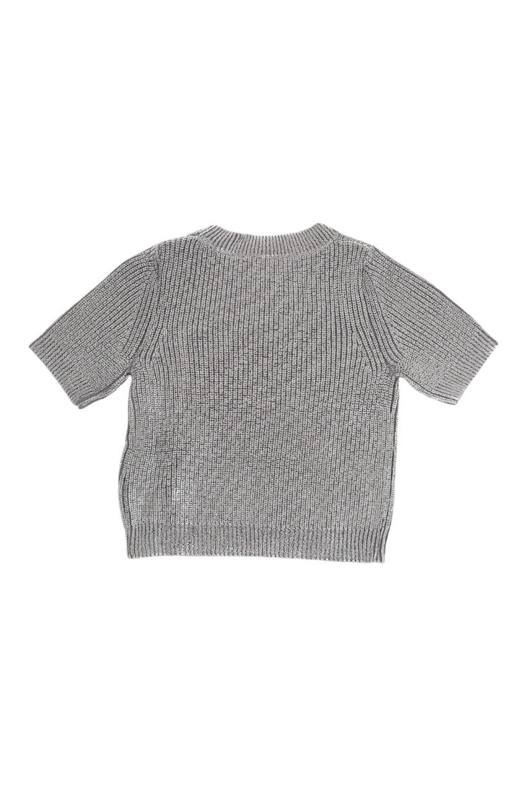 Girls Grey Knitted Sweater 2