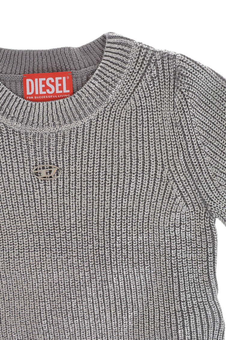 Girls Grey Knitted Sweater 3