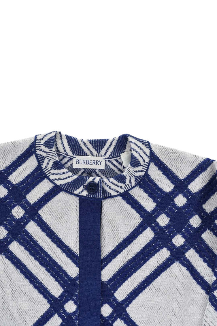 Girls Blue Checks Sweater 3