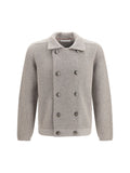 Grey Shirt Collar Cardigan 1
