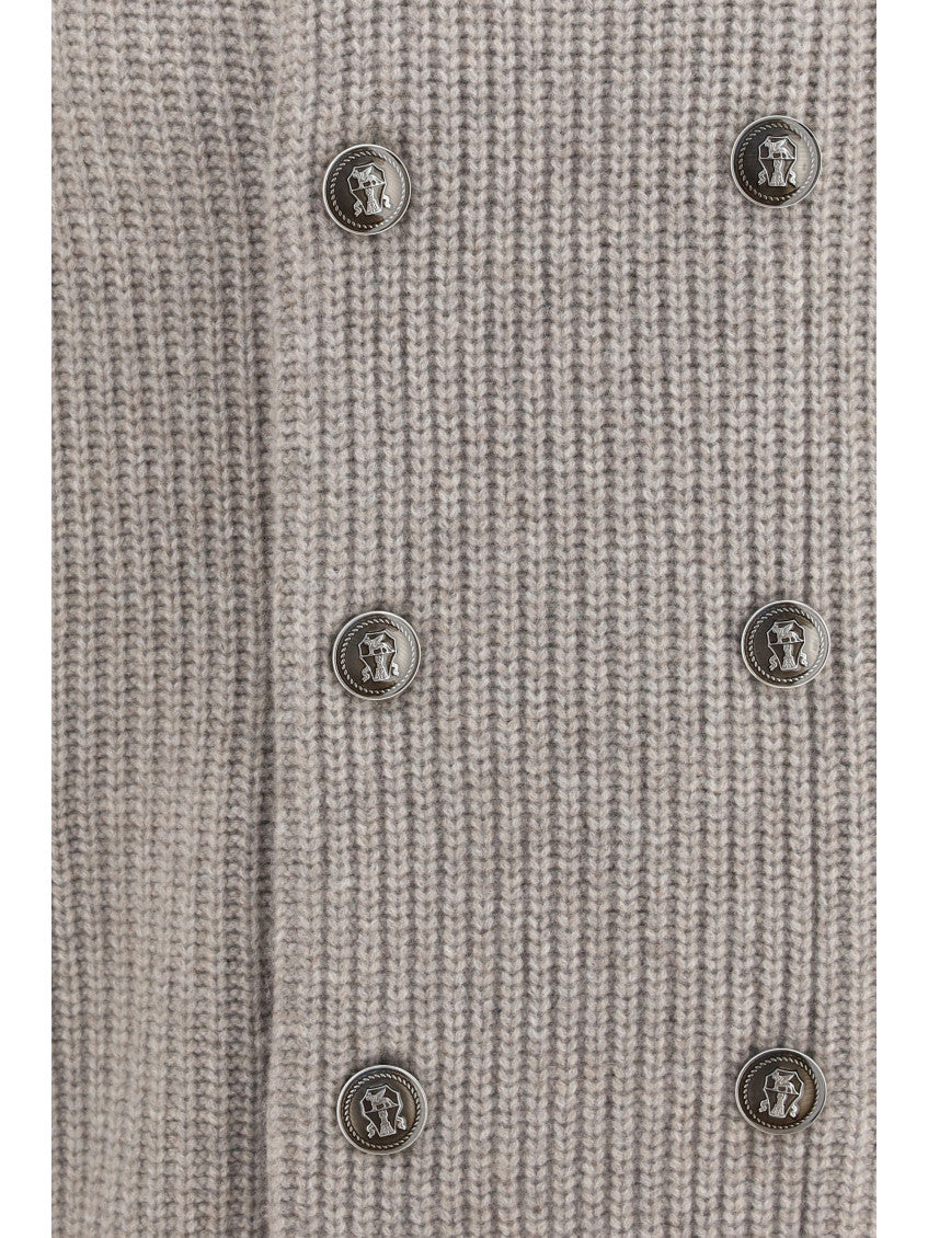 Grey Shirt Collar Cardigan 3