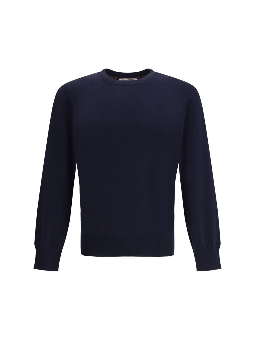 Navy Blue Crew Neck Sweater 1
