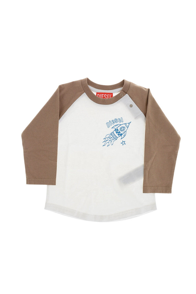 Baby Boys Beige Graphic T-Shirt 1