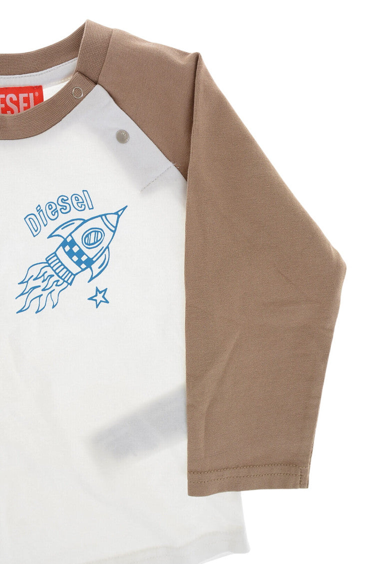 Baby Boys Beige Graphic T-Shirt 3
