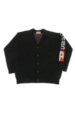 Girls Black Logo Cardigan 1