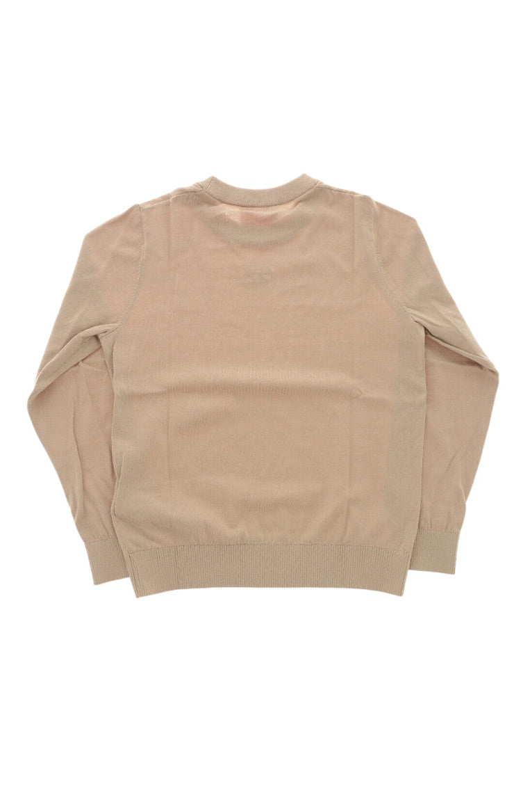 Boys Beige Embroidered Sweater 2