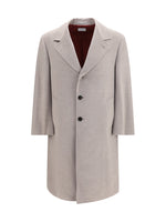 Light Beige Notched Lapel Coat 1