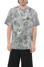 Grey Printed Crew Neck T-Shirt 1