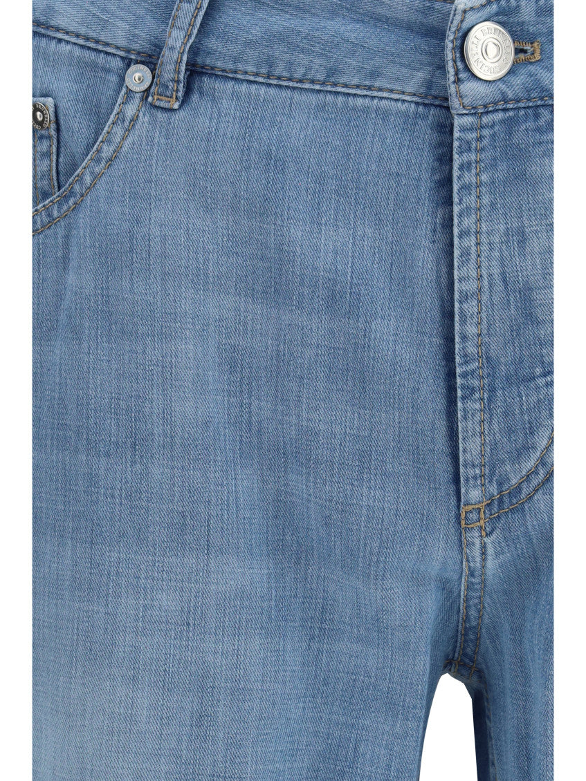 Blue Straight Mid Rise Jeans 3