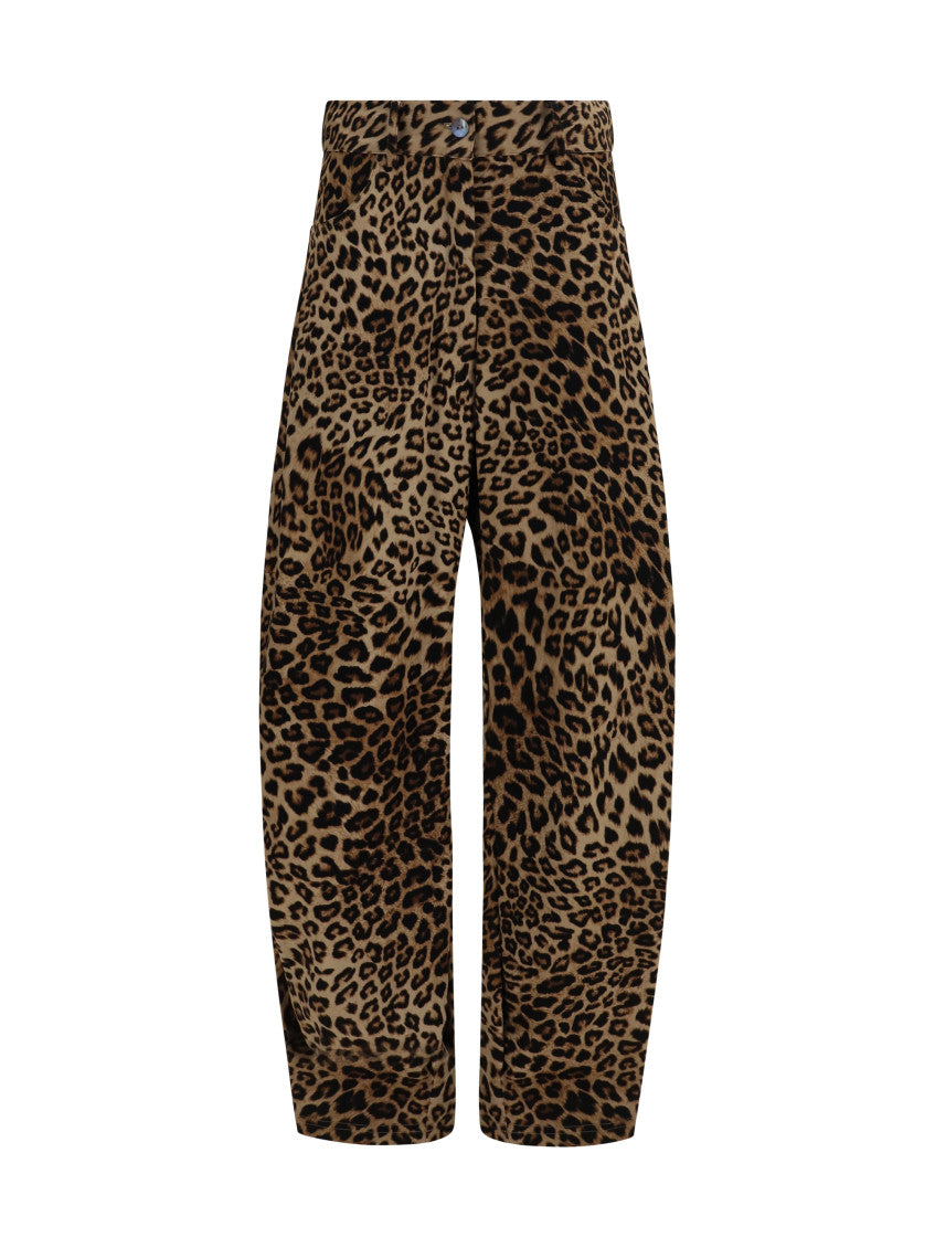 Brown Animal Print Pants 1