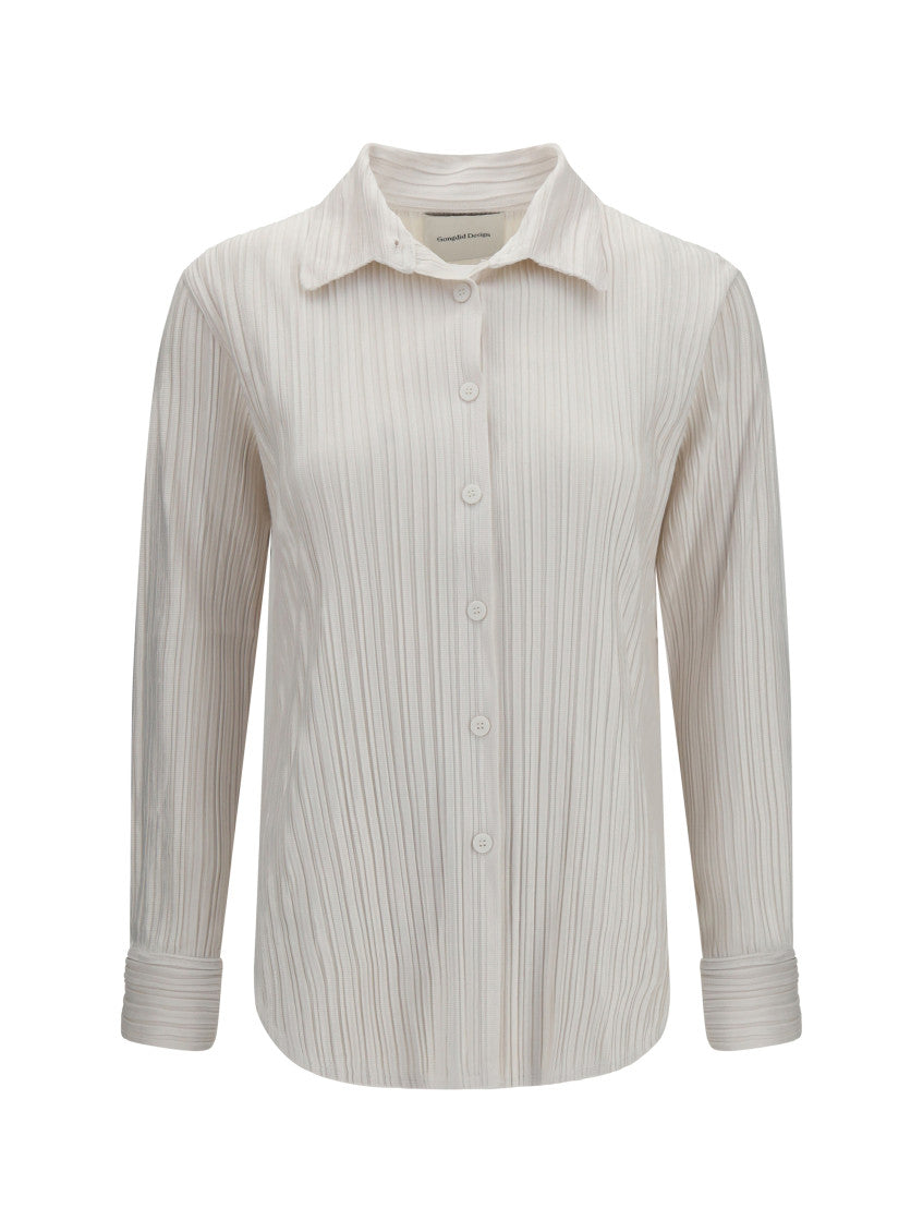 White Relaxed Stripes Shirt 1