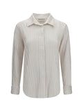 White Relaxed Stripes Shirt 1