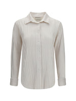White Relaxed Stripes Shirt 1