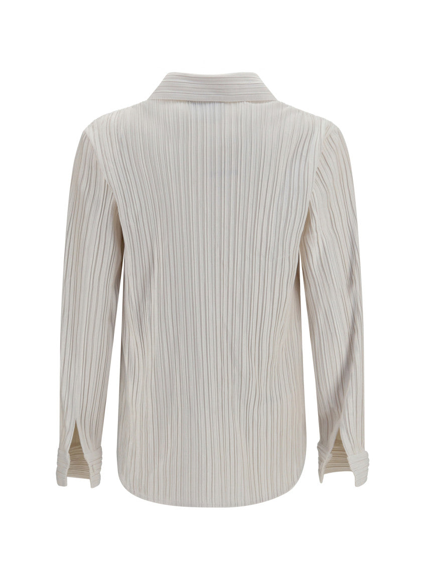 White Relaxed Stripes Shirt 2