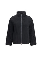 Black Stripes Mock Collar Jacket 1