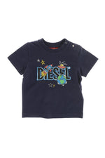 Baby Boys Navy Blue Graphic T-Shirt 1