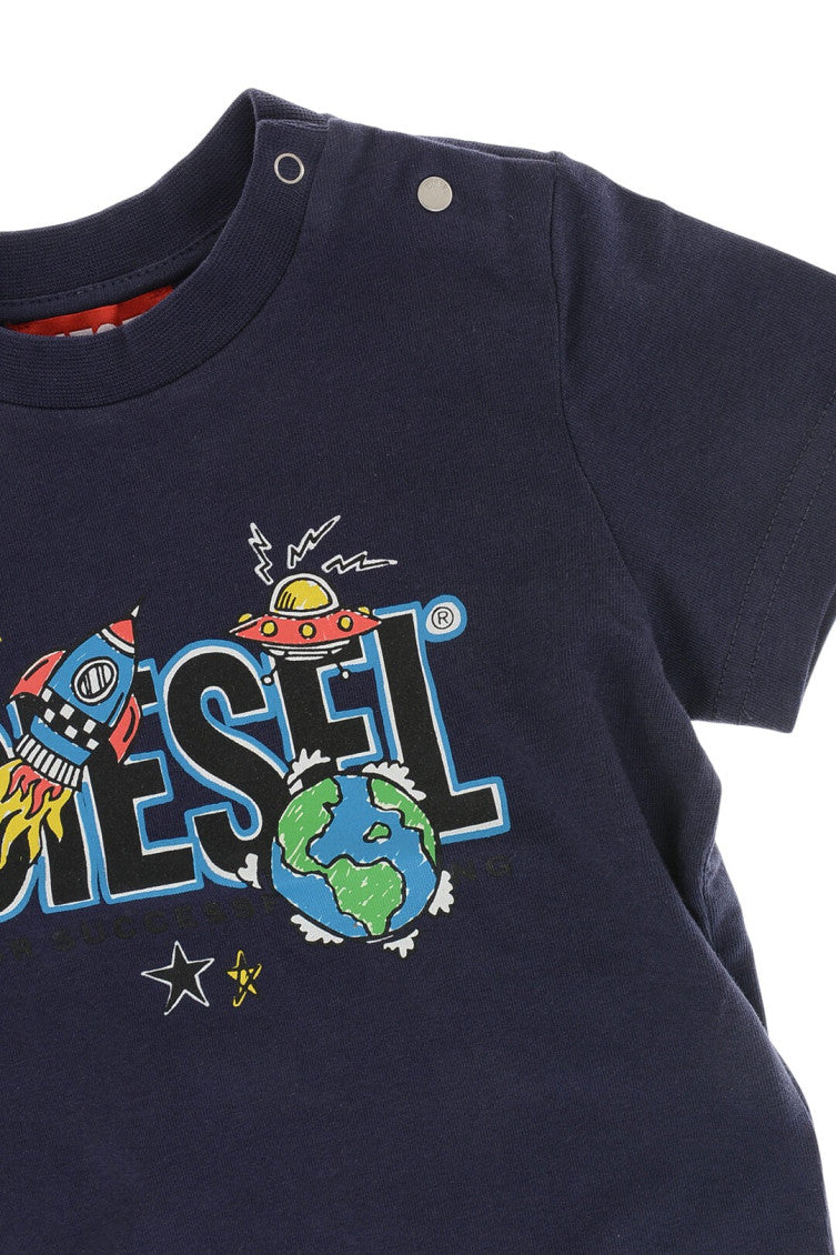 Baby Boys Navy Blue Graphic T-Shirt 3