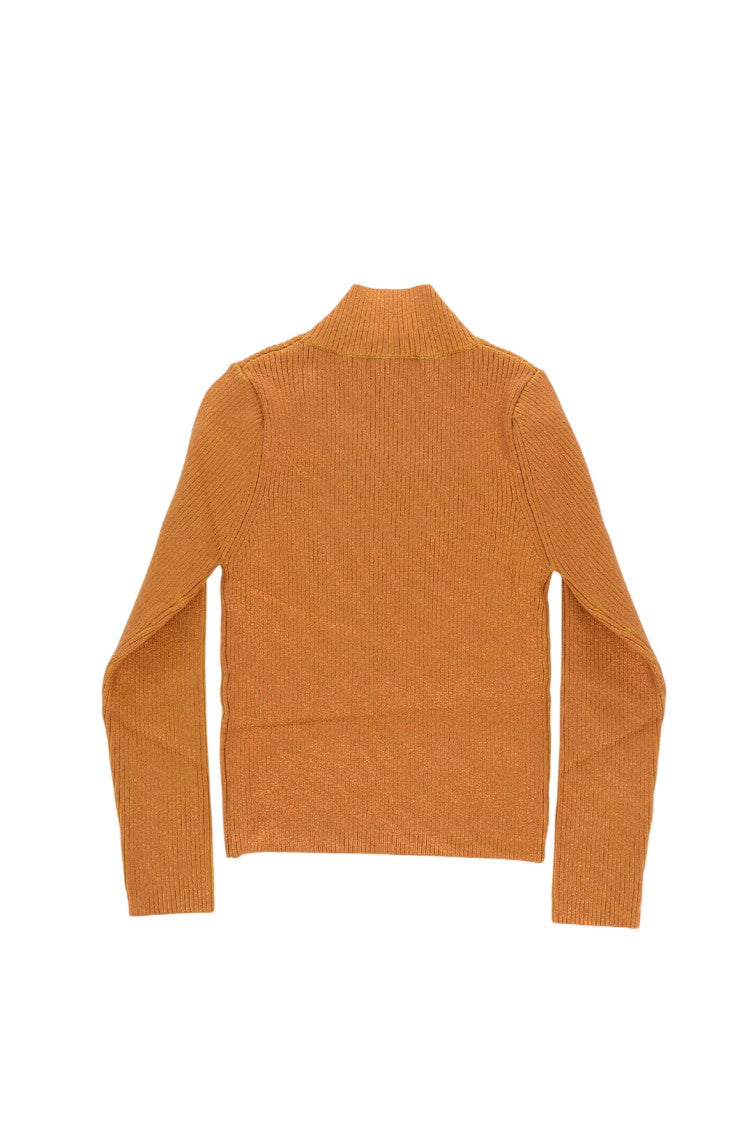 Girls Orange Knitted Sweater 2