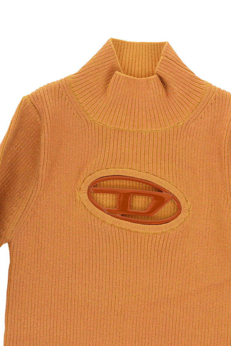 Girls Orange Knitted Sweater 3