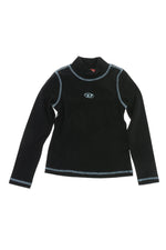Girls Black Solid Sweater 1