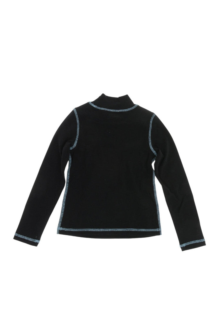 Girls Black Solid Sweater 2