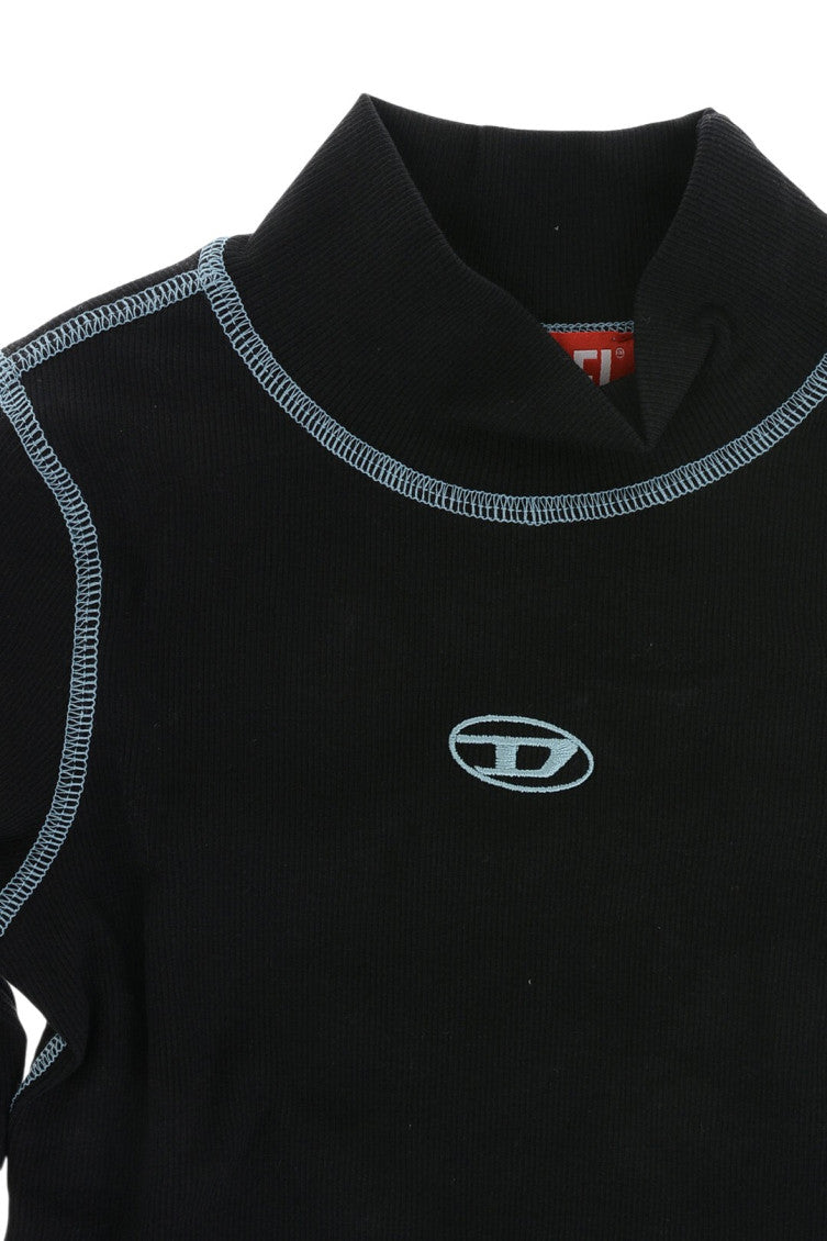 Girls Black Solid Sweater 3