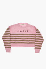 Girls Pink Stripes Sweater 1