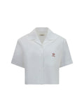 White Regular Embroidered Shirt 1