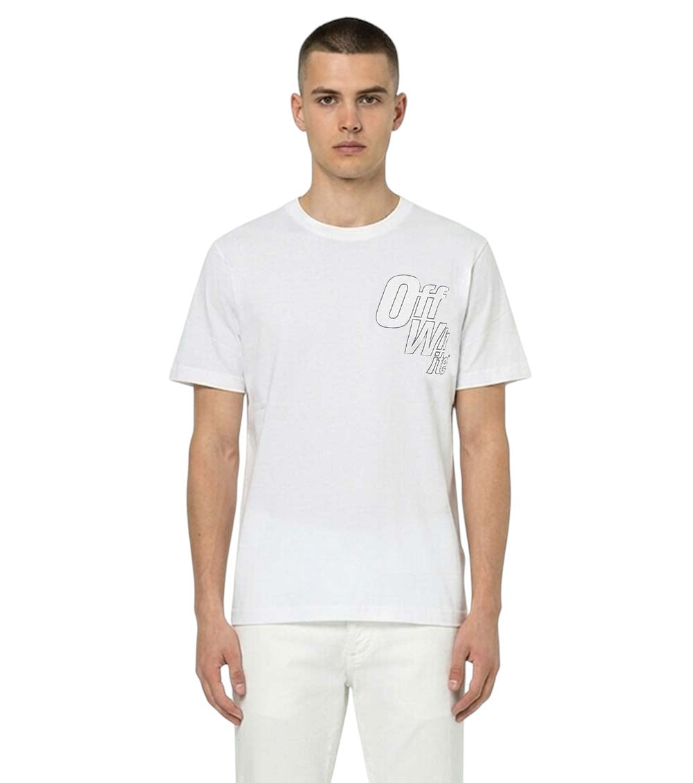 White Logo Crew Neck T-Shirt 1