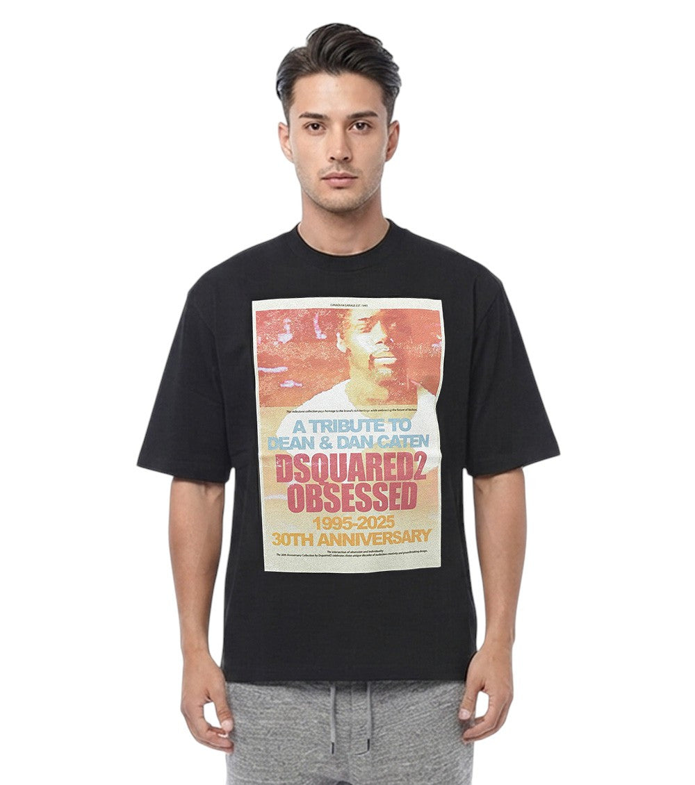 Black Regular Graphic T-Shirt 1