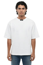White Loose Crew Neck T-Shirt 1
