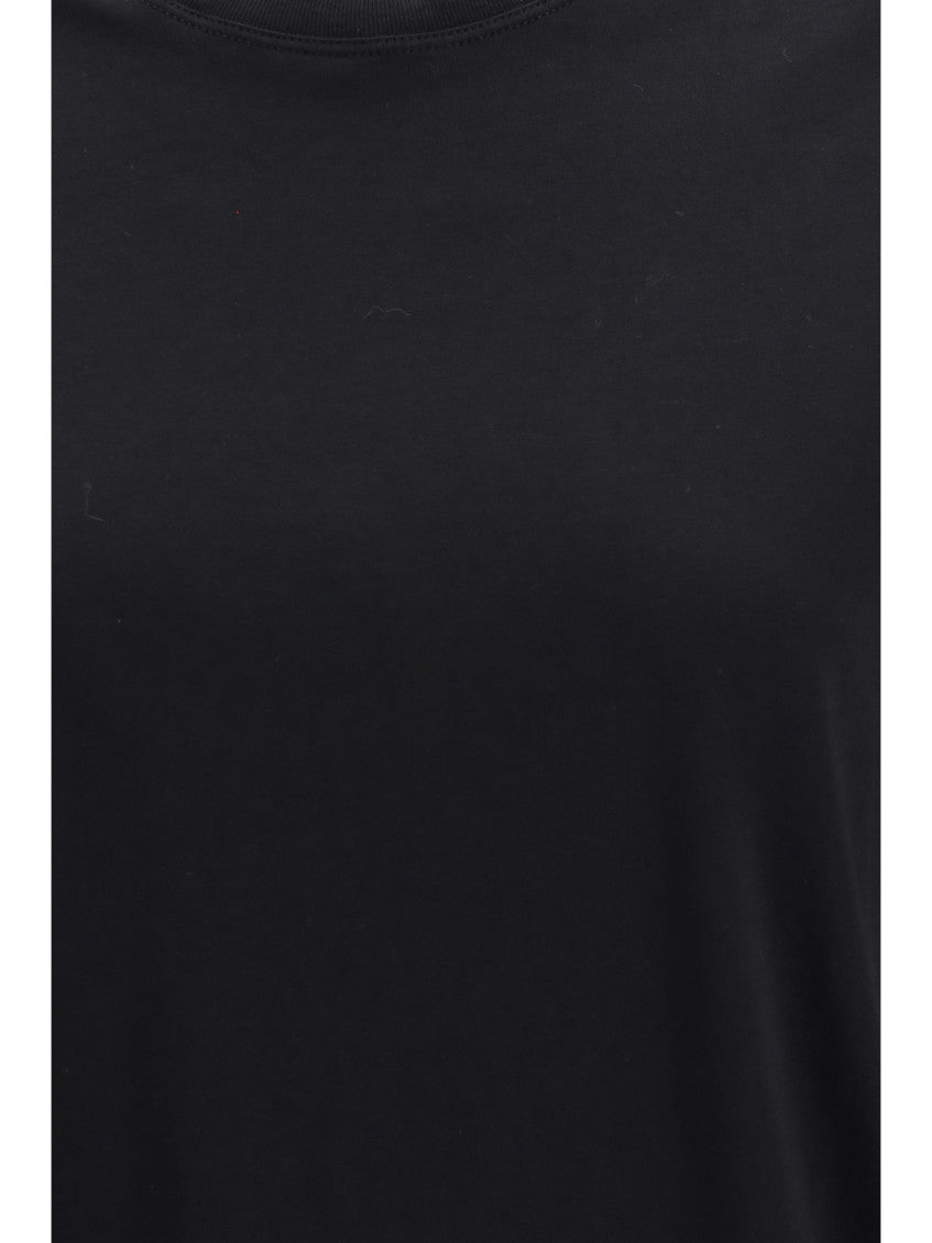 Black Solid Crew Neck T-Shirt 3