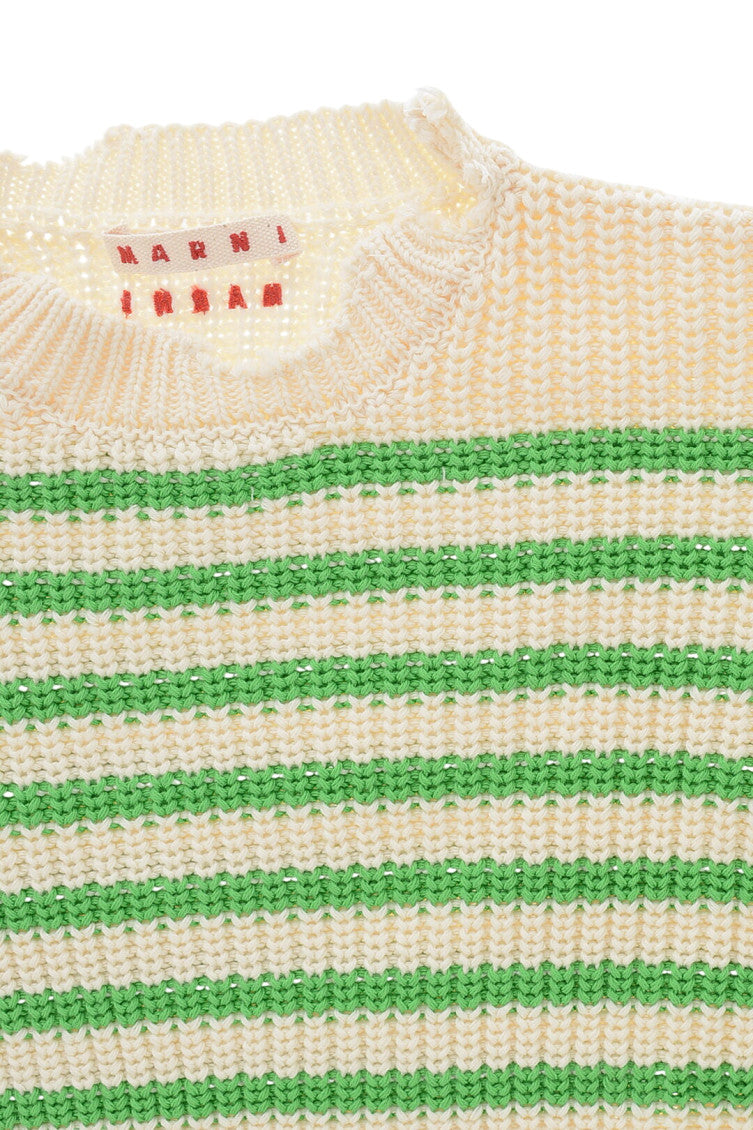 Kids Light Green Stripes Sweater 3