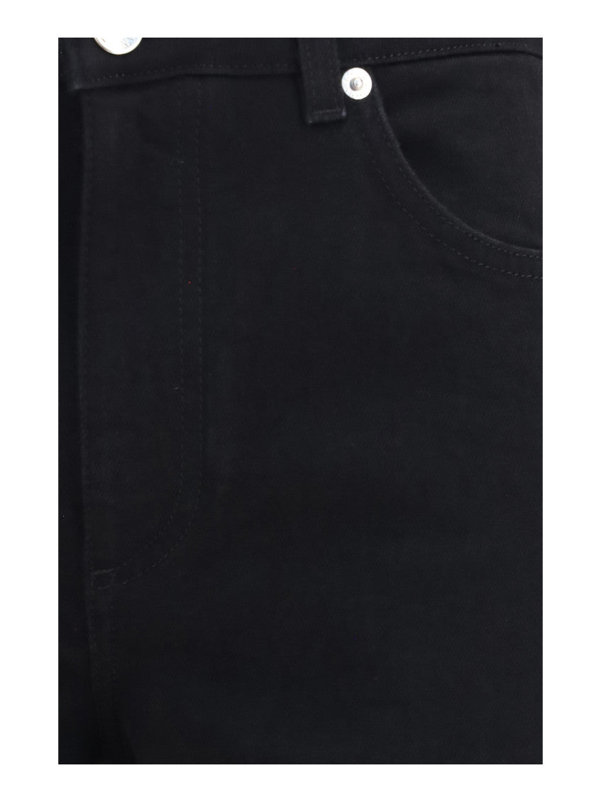Black Straight Mid Rise Jeans 3