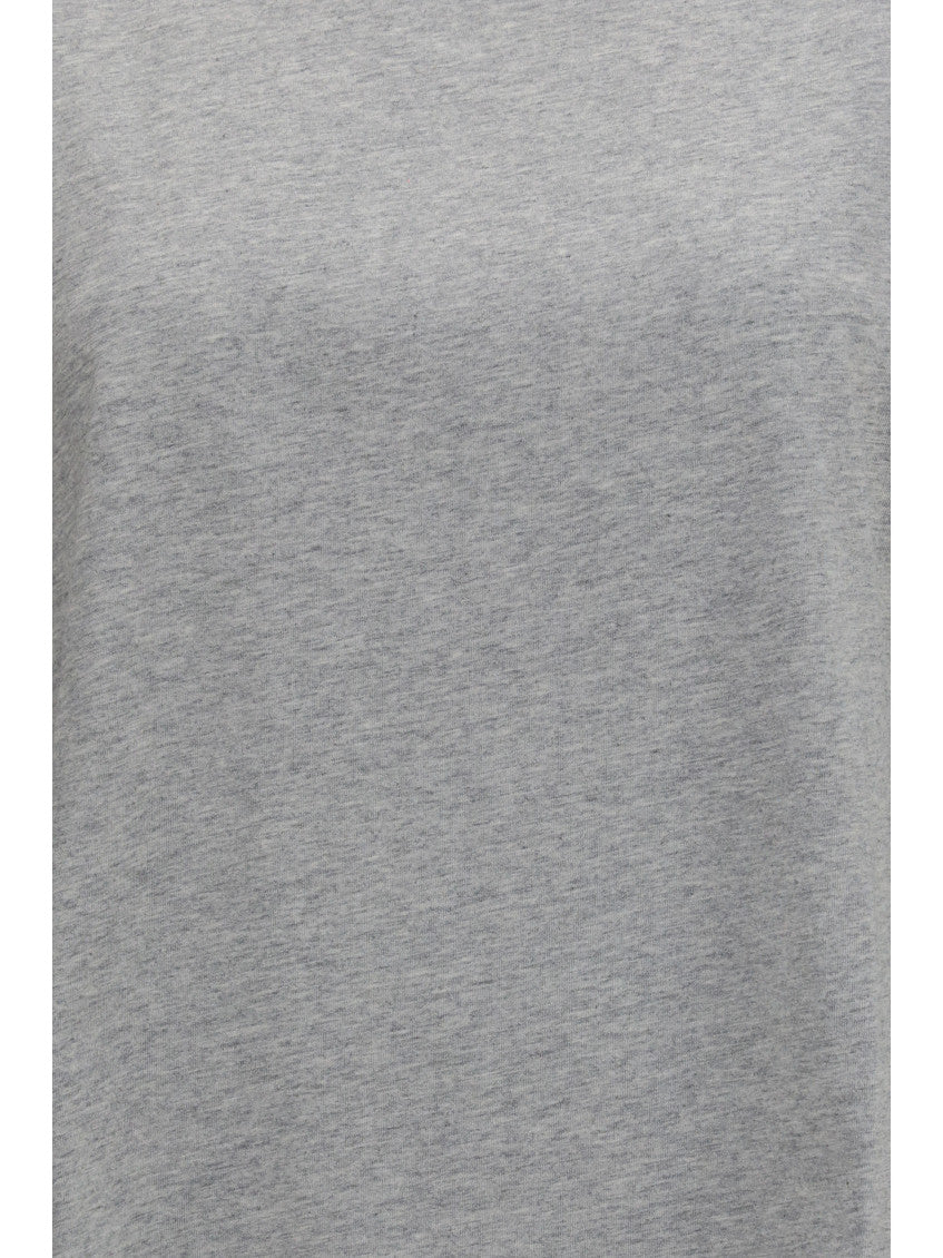 Grey Solid Crew Neck T-Shirt 3