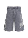 Grey Relaxed Logo Shorts 1