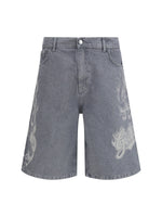 Grey Relaxed Logo Shorts 1