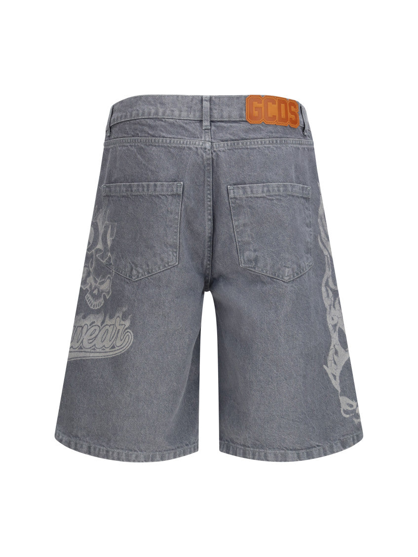 Grey Relaxed Logo Shorts 2