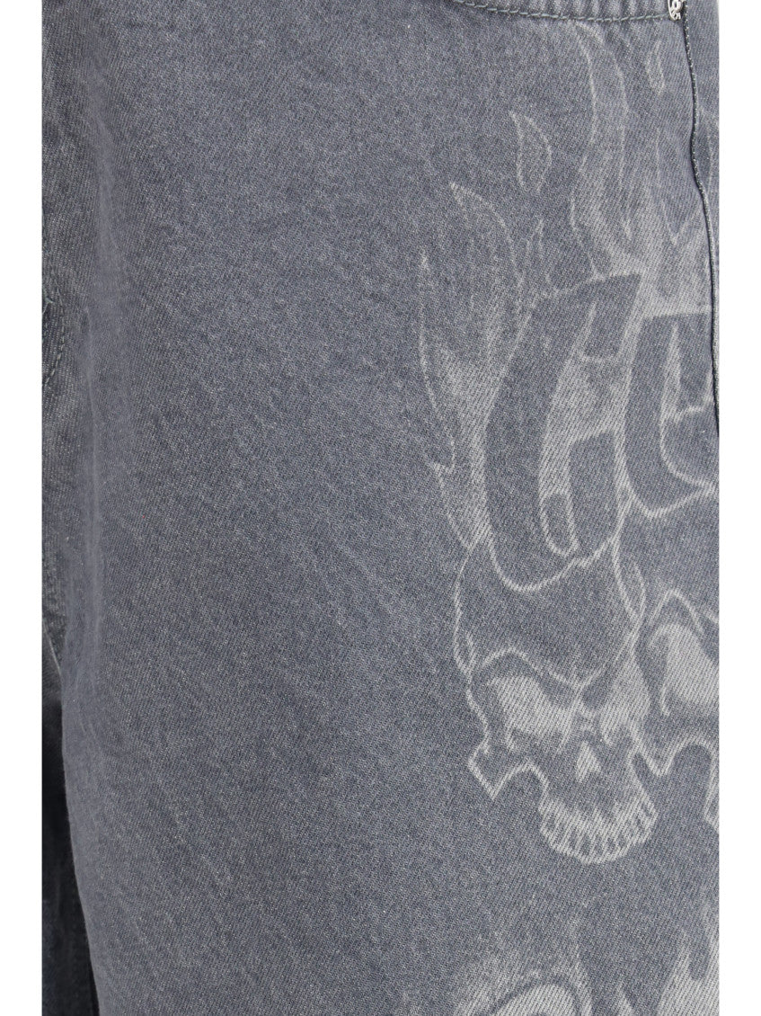 Grey Relaxed Logo Shorts 3