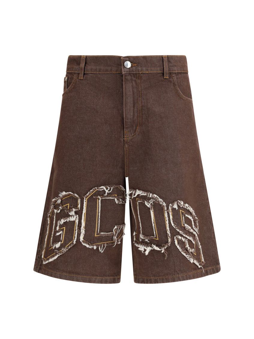 Brown Relaxed Logo Shorts 1