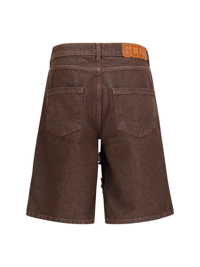 Brown Relaxed Logo Shorts 2