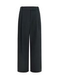 Black Tailored Pleated Pants 1