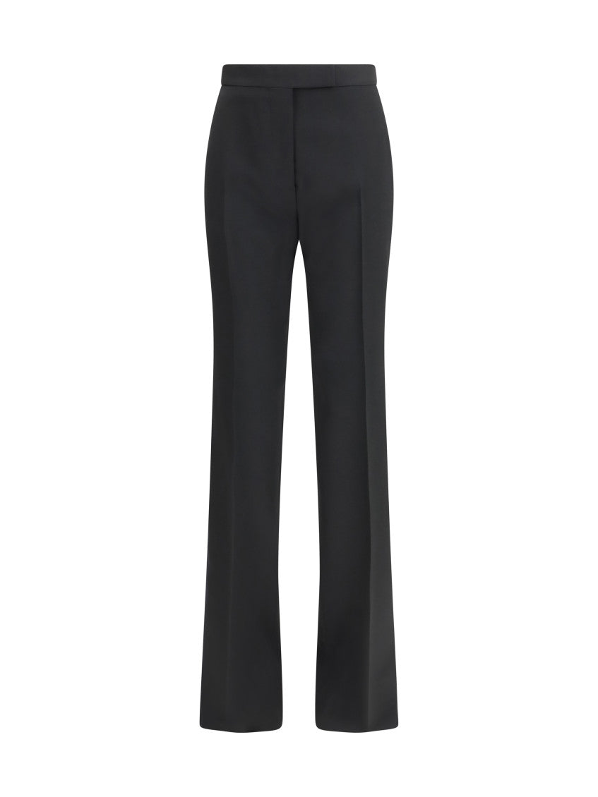 Black Straight Flat Front Pants 1