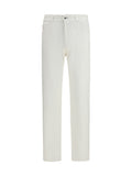 White Mid Rise Jeans 1
