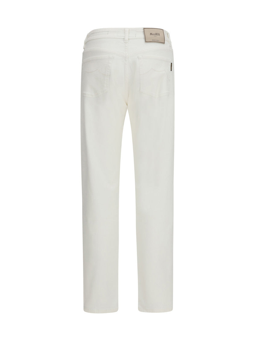 White Mid Rise Jeans 2